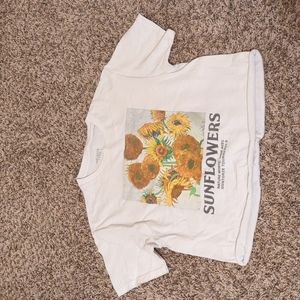 Sunflower Painting Crop Top